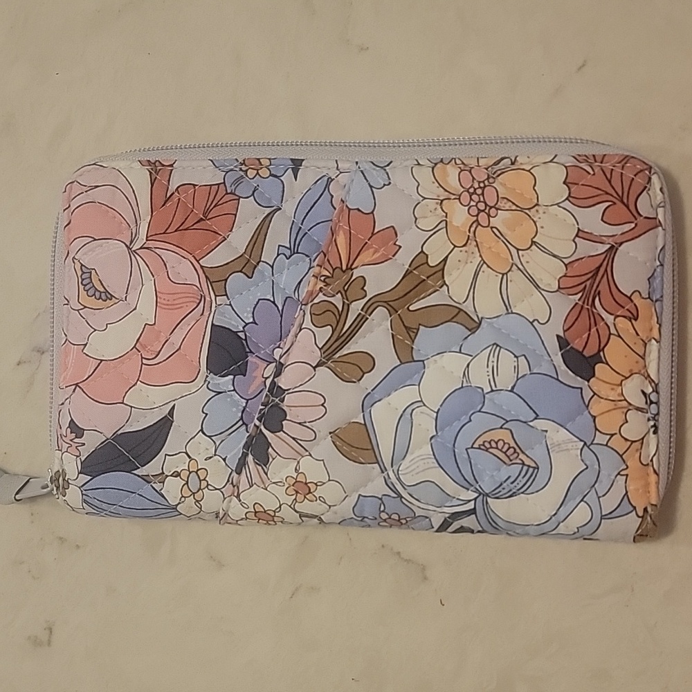 Vera Bradley Woman's Cotton Family Travel Wallet In Aloha Blooms